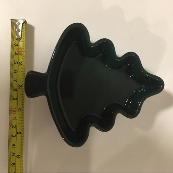 Small Glass Trinket Dish: Christmas Tree, Candy, Jewelry, Rings, Earrings, Green - Picture 6 of 11